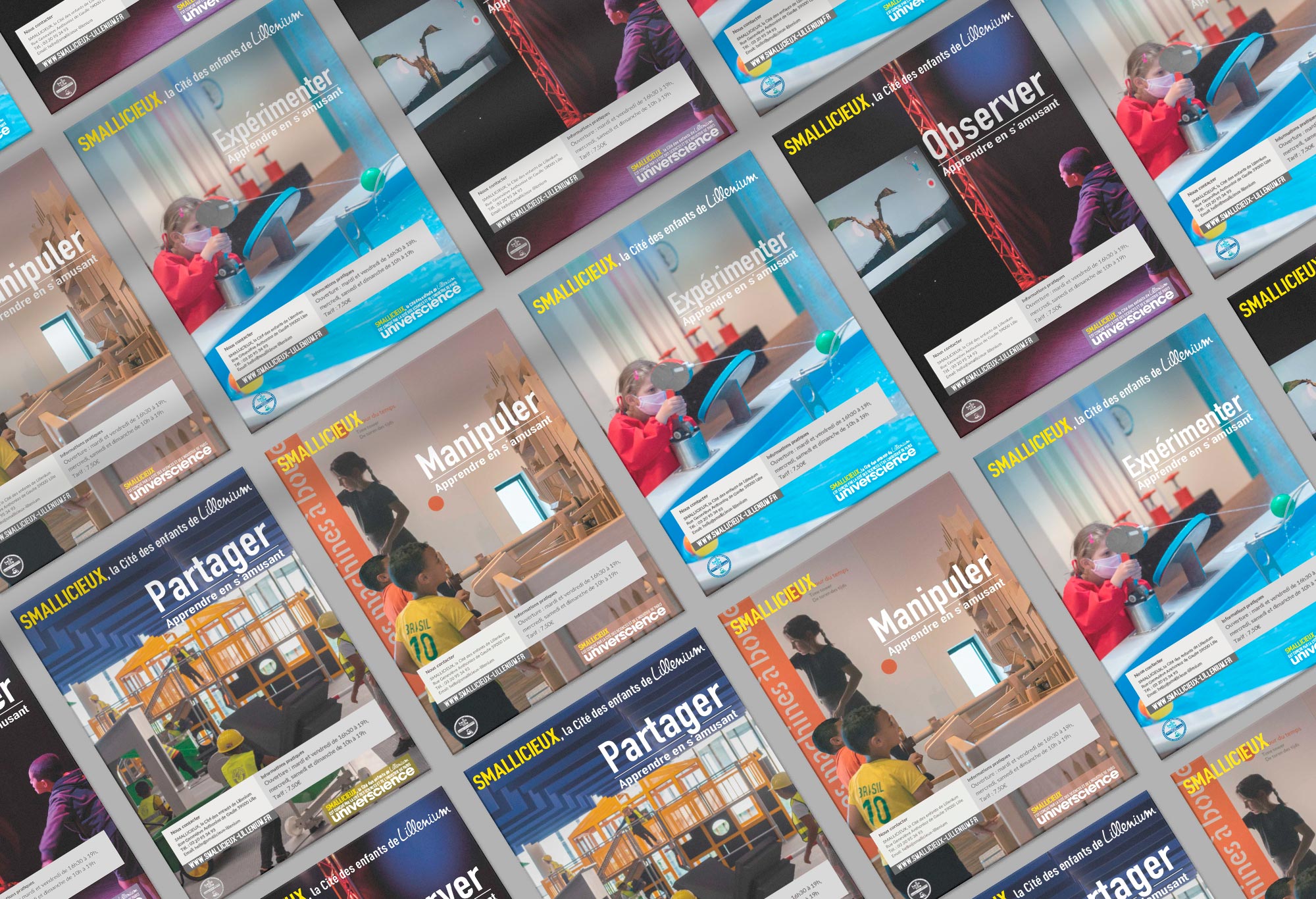 Affiches pour Smallicieux, La Cité des enfants (Universcience)